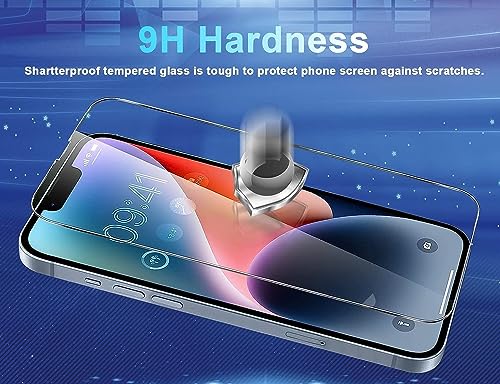 Image of JGD PRODUCTS ORIGINAL HD Curve Edges for iPhone 13, iPhone 13 Pro, iPhone 14 5G tempered glass with Full Edge Protection and Easy Installation Kit