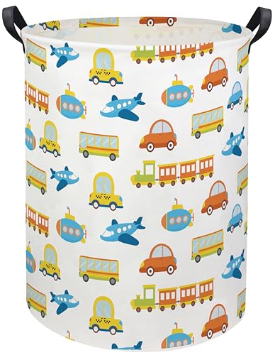 Image of HIYAGON Kids Laundry Basket Kids Hamper Car Toy Storage Bin for Boys Room Decor Nursery Hamper Gift Baskets for Bedroom Bathroom(Car)