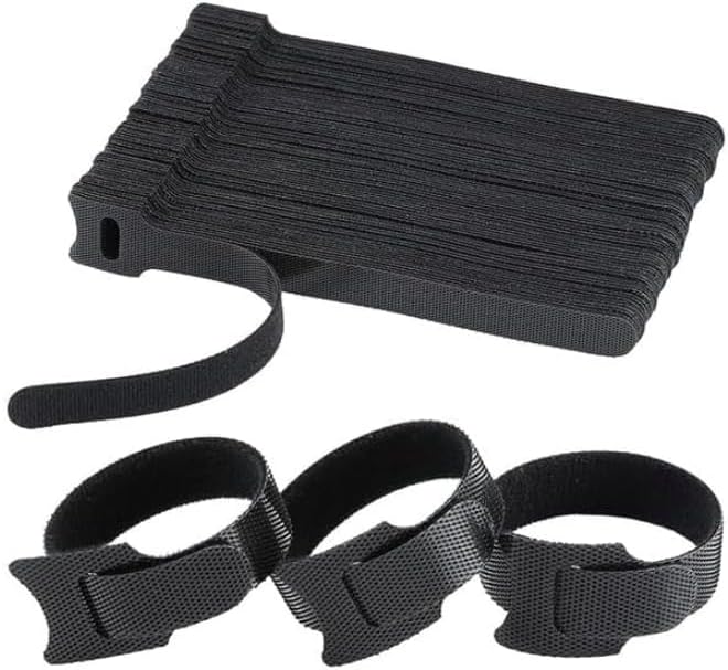 HMROPE 60PCS Fastening Cable Ties Reusable