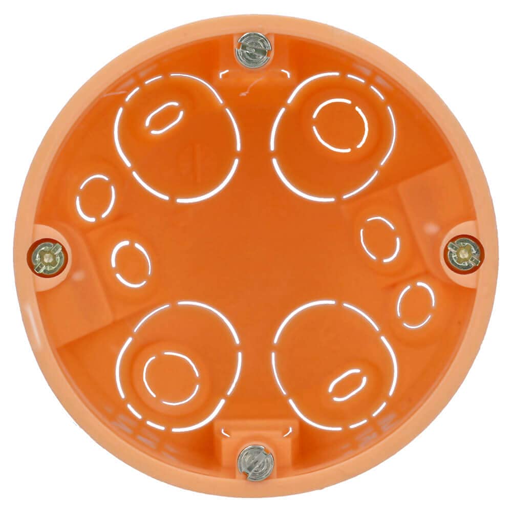 Voxura Hohlwanddose Gerätedose Schalterdose Abzweigdose Orange Unterputz UP HW Ø 68mm 61mm Tiefe tief 25 Stück