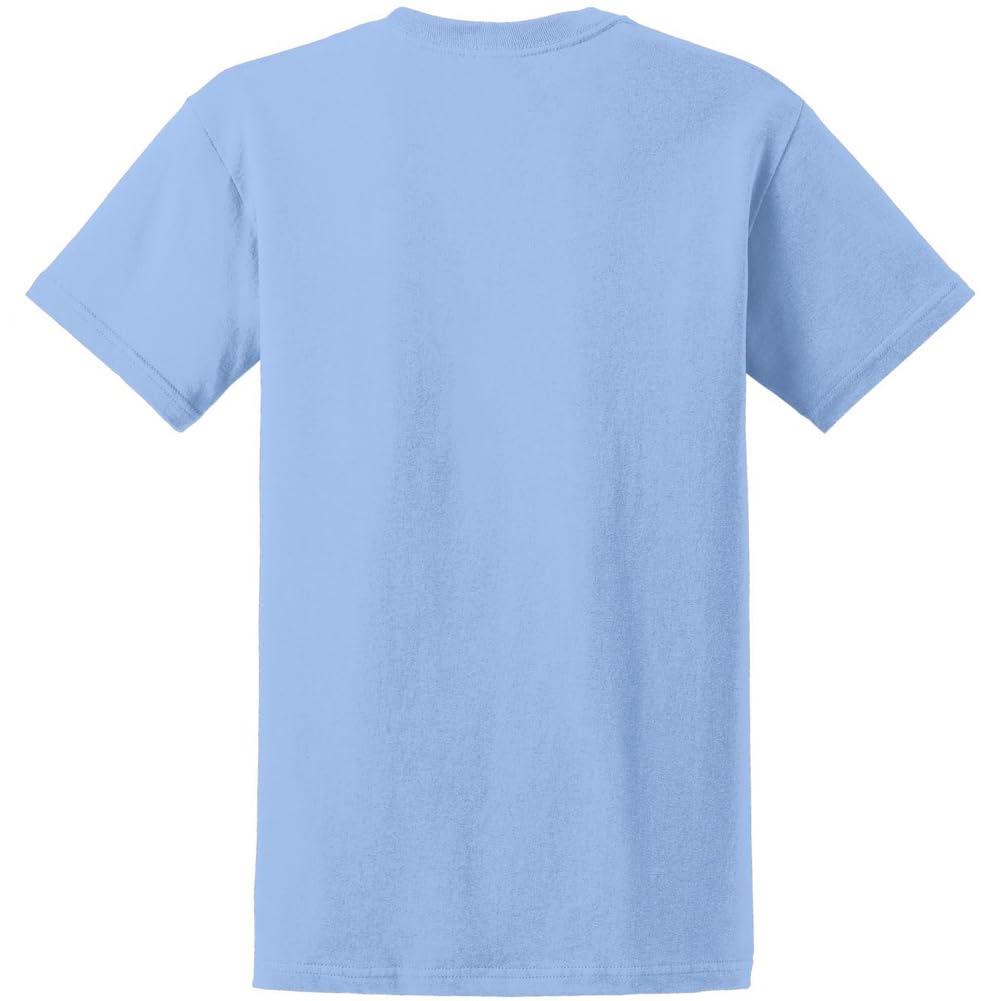 Joe's USA Men's Heavyweight Cotton T-Shirts-2XL-Light Blue
