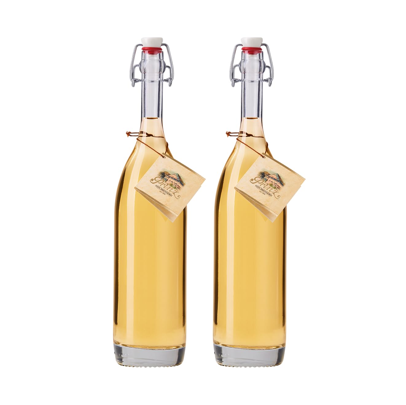 Prinz Alte Sorten Set – Erstklassiger Schnaps aus Österreich mit Holzfassnote – 0,5 l Alte Marille und 0,5 l Alte Williams-Christbirne – Original Prinz Rezeptur