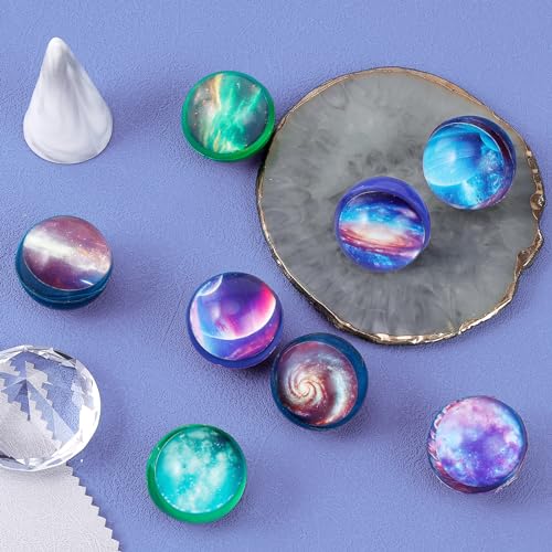 Ayfjovs 24 Stück 32mm Galaxie-Thema Flummi, Gummibälle Bulk für Kinder Party Favors, Klassenzimmer Preise