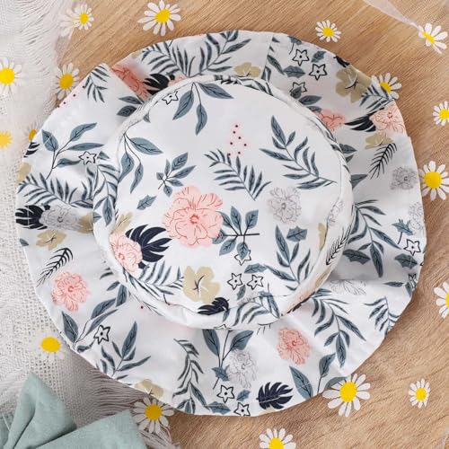 Image of Bold N Elegant Girls Cotton Sleeveless Modern Top and Floral Shorts with Belt and Hat Trendy Coords Set Baby Girl Party Dress Outfit