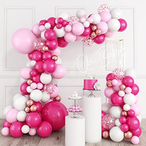 Purple Balloon Arch Kit, Purple Balloon Arch Garland, 127 Pcs Purple Balloon Arch with Purple and Confetti Purple Balloons, Purple Balloon Arch Kit for Birthday Wedding Baby Shower Proposal Party