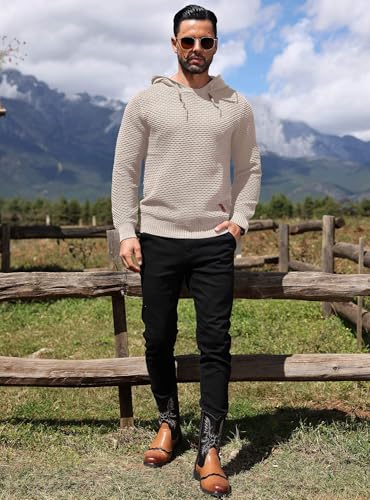 Image of HYPESTFIT Men's Hooded Sweatshirt, Regular Fit, Textured Fabric