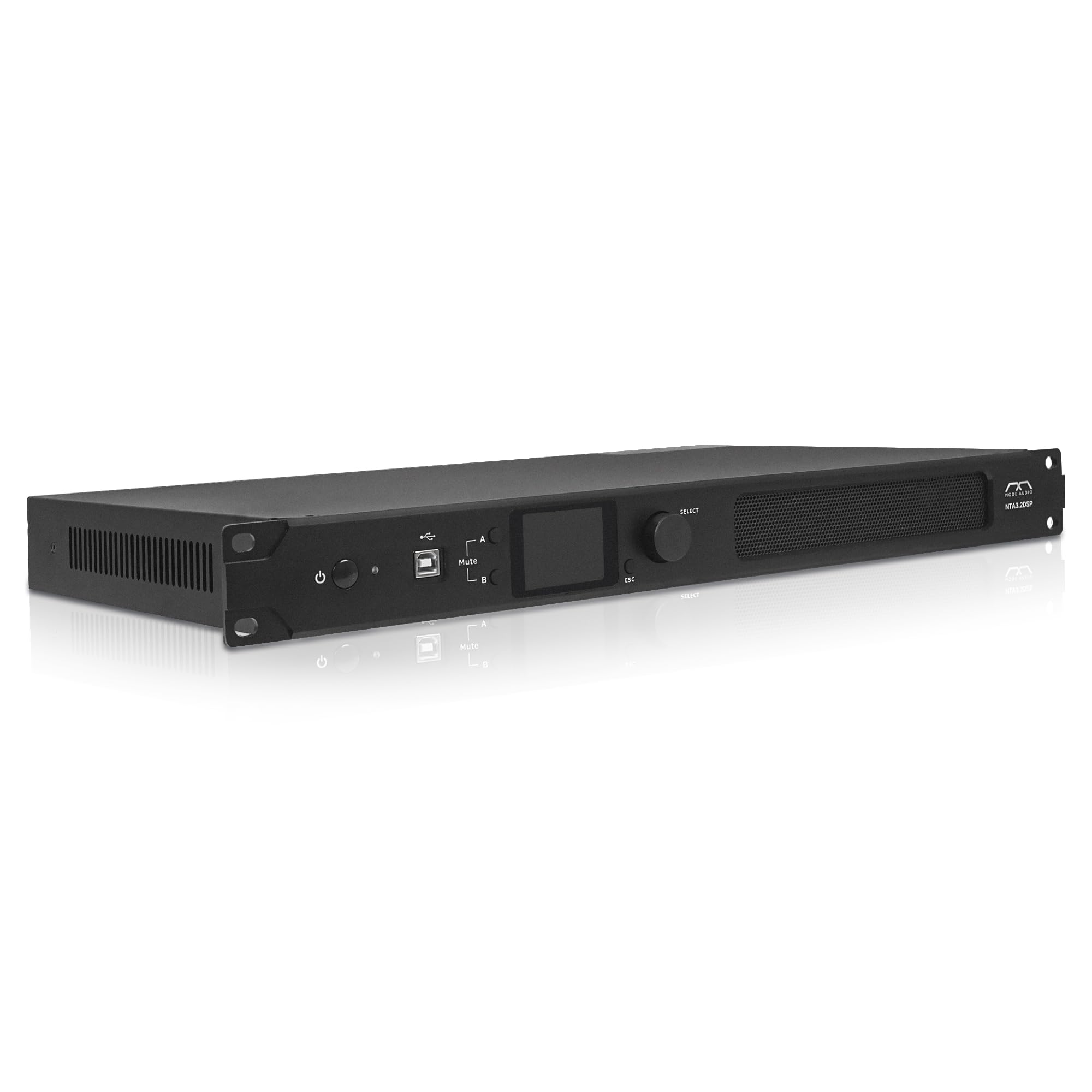 Sound Town MODE Audio Network 2-Channel PA/DJ Power Amplifier 2 x 450W, with DSP, FIR, Dante, PA Speaker Management with Display, Supports Low-Z 70V/100V (NTA3.2DSP)