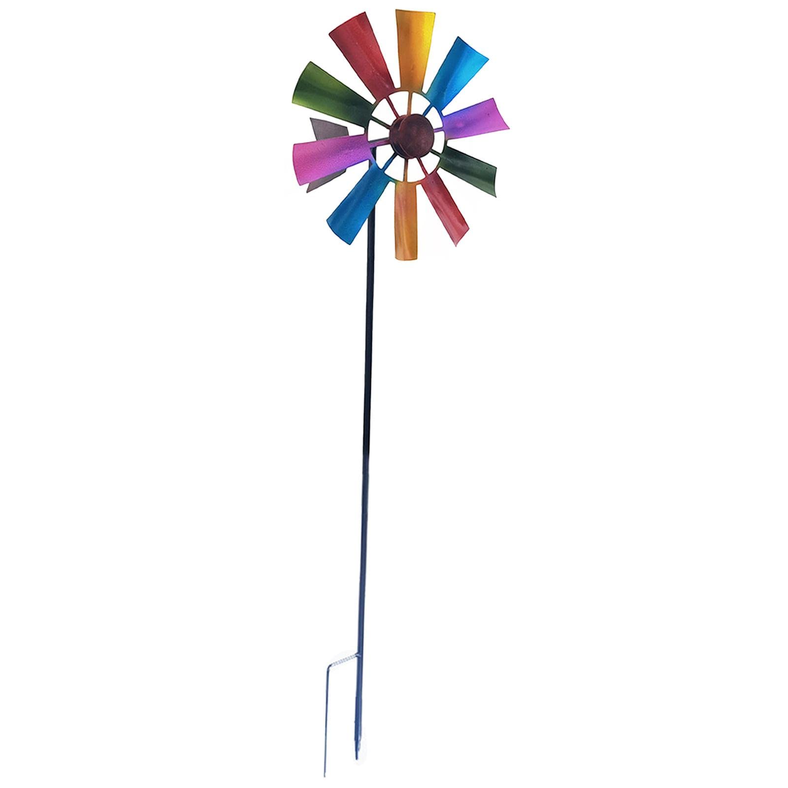 TOG Metal Wind Spinner Garden Windmill Outdoor Yard Lawn Pinwheel Decor Multicolor Iron Weather Resistant - Image 7 thumbnail