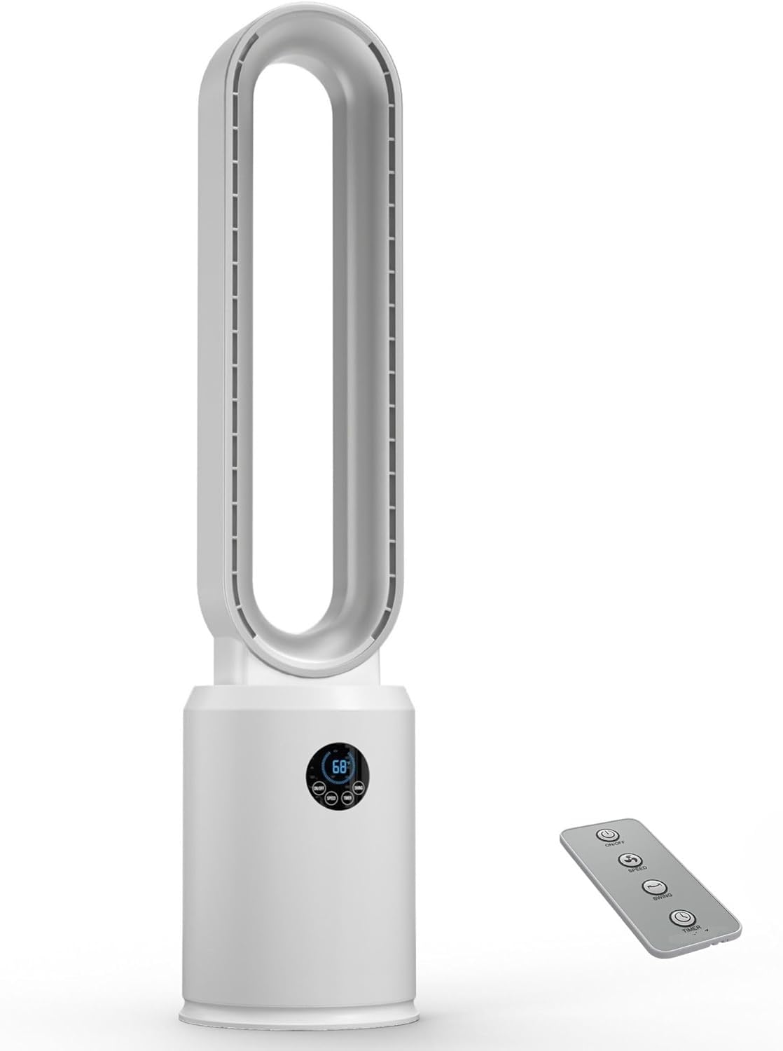 EZ-CHILL 40 Bladeless Tower Fan for Bedroom with Remote Control 9H Timer Wide Area Oscillation Push Button Digital