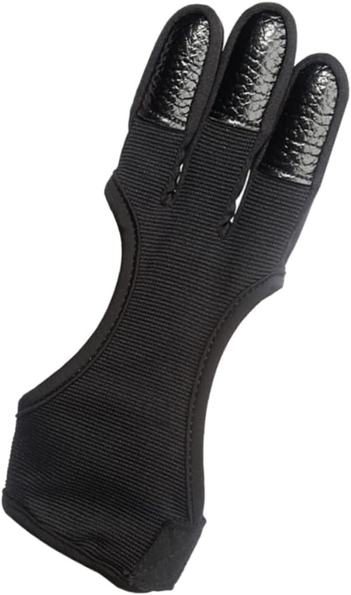 Sosoport Shooting Gloves Recurve Equipment Hand Grip Strengthener Fingerless Thumb Brace Liners Archer Protective