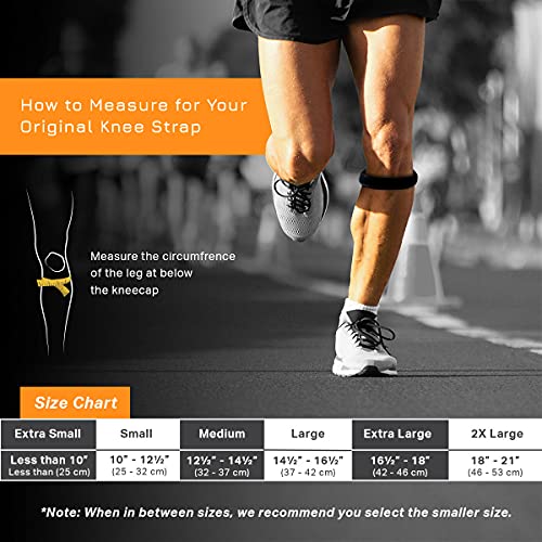 Cho-Pat Knee Strap – Patella Support for Runner's Knee and Jumper's Knee, Black, Small, 1 Pair