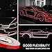UGSHY 1 PC 3M Car Body Rim Strips Stickers with Adhesive, 16.4Ft x 0.3In Reflective Waterproof Night Visibility Vehicle Modified Decoration Strip Decals, Universal Automotive DIY Accessories (Red)