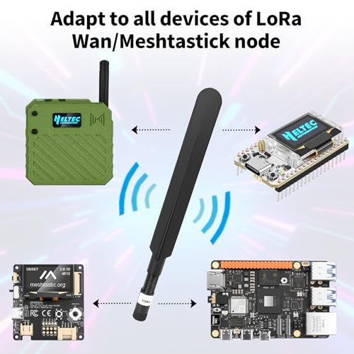 Meshnology Meshtastic 915MHz LoRa Antenna 10dBi Gain Long Range Outdoor Antenna 20cm Omni SMA Male for ESP32 LoRa V3 Development Board 915MHz Antenna with 10cm Extension Cable Two Black by Meshnology - Image 4