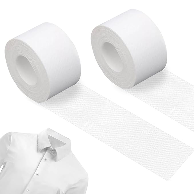 2 Roll Disposable Collar Protector Sweat Pads Self