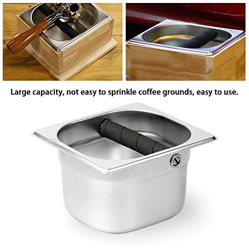 Anself Caixa de batida de café, Caixa de batida de café expresso, Balde de aço inoxidável para café