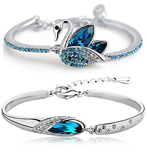 YouBella Crystal Bracelets for Women Stylish Bangles Jewellery fo...
