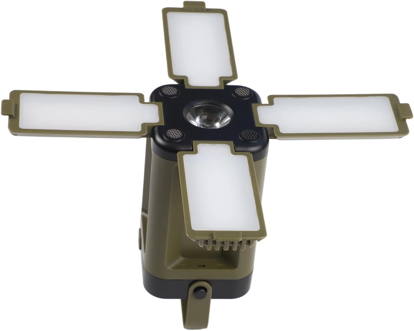 Foldable Solar Camping Lantern 4-for Leaf, 6 Modes Rechargeable LED Light with USB-C, IPX4 Waterproof Outdoor Hanging Lamp Tent Hiking, Green