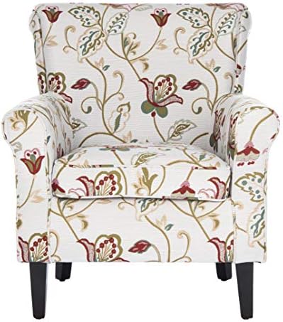 Safavieh Mercer Collection Margaret Ivory Floral Cotton Club Chai...