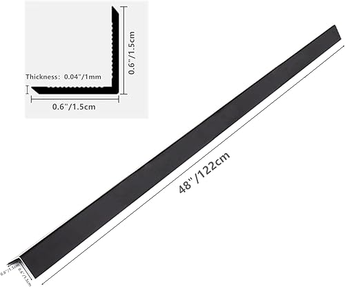 Miniatura 6 de Protectores de esquina de metal de aleación de aluminio, 10 unidades, protectores de esquina de pared de 0.6 x 0.6 x 48 pulgadas, decoración de