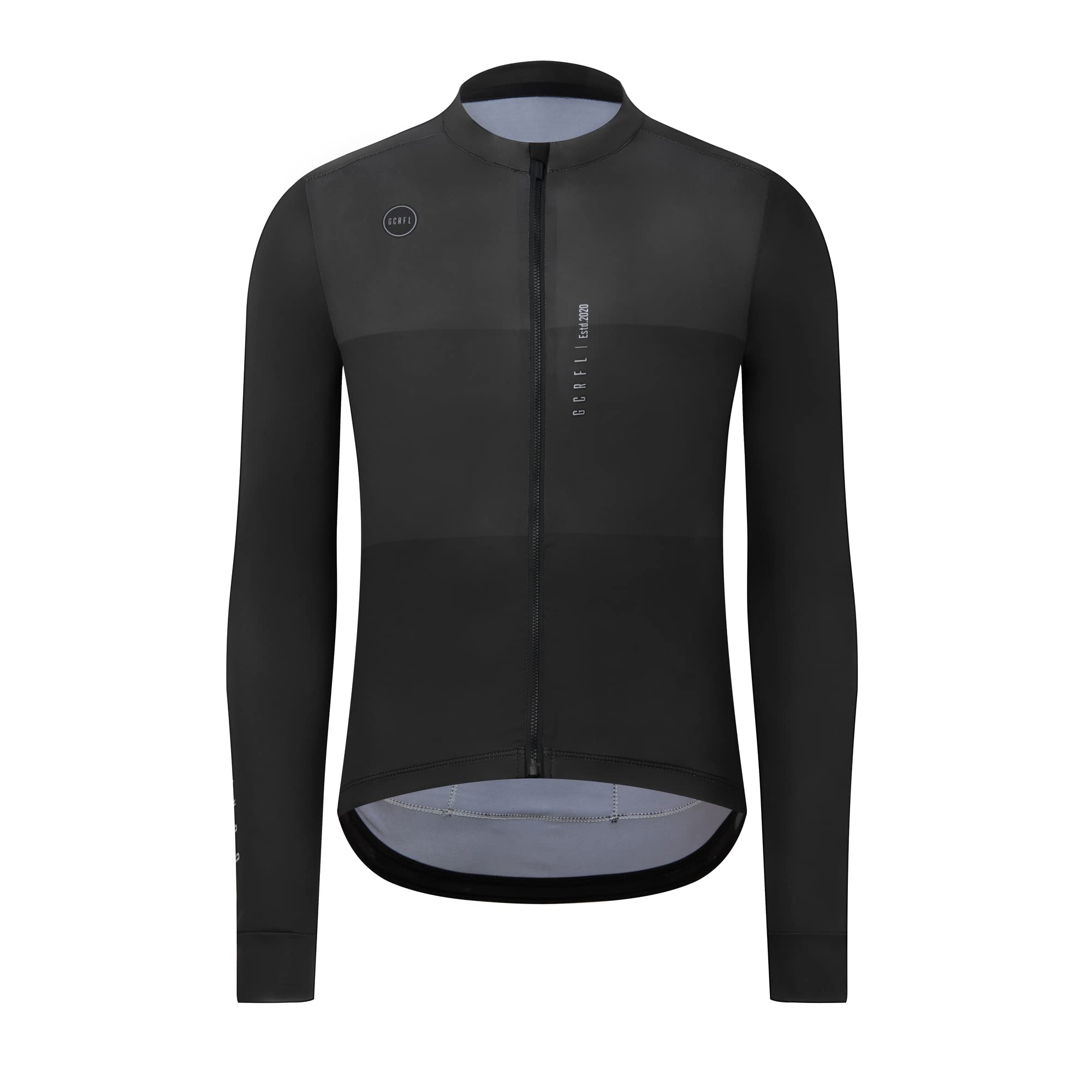 GCRFL Cycling Jersey Mens Long Sleeves Bike Jersey Biking Shirt 4 Rear Pockets Lightweight PRO Race Fit UPF 50+