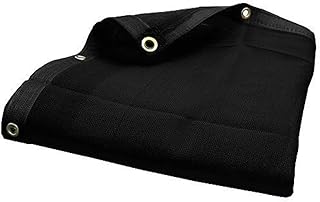 30'x40' Black Mesh Super Heavy Duty Mesh Tarp Net Sail Sun Shade Awning and Fence Screen Patio and Canopy Cover (Finished Size 29'.6 x 39'.6)