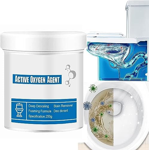 Toilet Active Oxygen Agent, Splash Foam Toilet Cleaner, Powerful Pipe Dredging Agent, Toilet Cleaner Foam Powder, Sink & Drain Cleaner, for Kitchen Bathroom (250g) Toilet Active Oxygen Agent, Splash Foam Toilet Cleaner, Powerful Pipe Dredging Agent, Toilet Cleaner Foam Powder, Sink & Drain Cleaner, for Kitchen Bathroom (250g)
