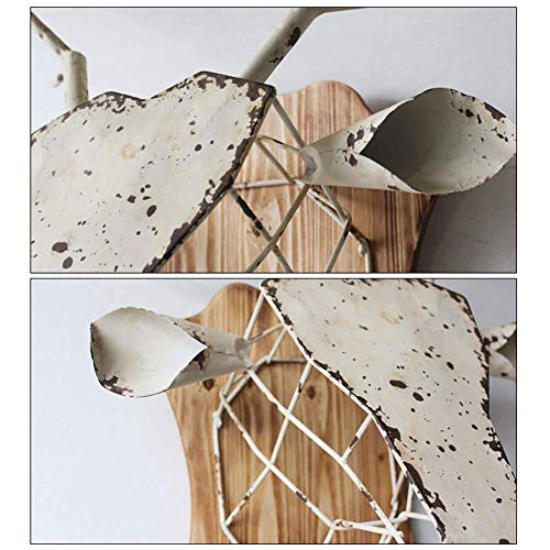 Sculpture Murale tête de Vache en Métal 3D Abstraite Déco Rustique B 71x65cm - 5