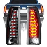 Bomusou LED Tail Light Fit for Chevy GMC C/K 1500 2500 3500 88-99, for C/K 1500 2500, for Suburban 92-99, for Silverado 94-98, for Blazer 92-94, for Tahoe 95-99, for GMC Yukon 92-00, Clear Lens
