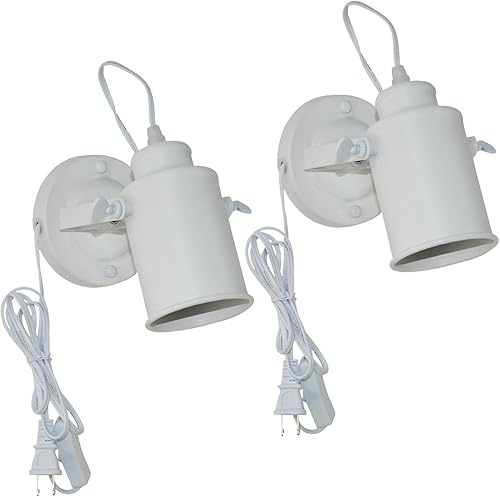 Foco de techo de iluminación industrial, luces vintage de montaje en pared, cabeza giratoria, base E26 enchufable, decoración para interiores, sala