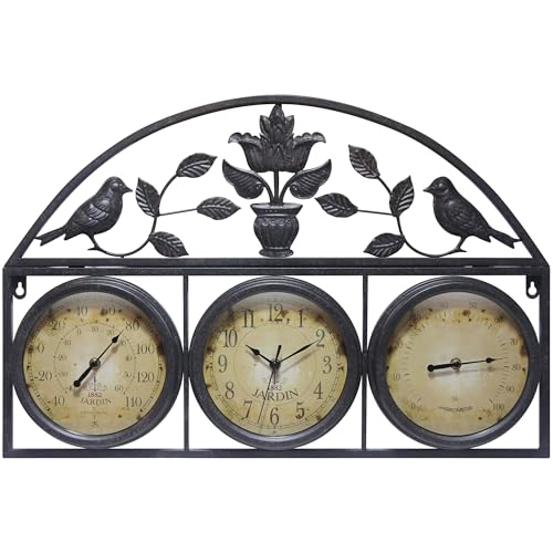 Infinity Instruments LTD. Jardin Indoor/Outdoor Clock/Thermometer/Hygromete