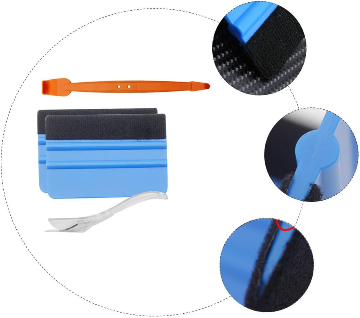 Long Handle Car Squeegee Car Sticker Installation Tool Vinyl Wrap Tool Kit Tint Film Window Film Squeegee