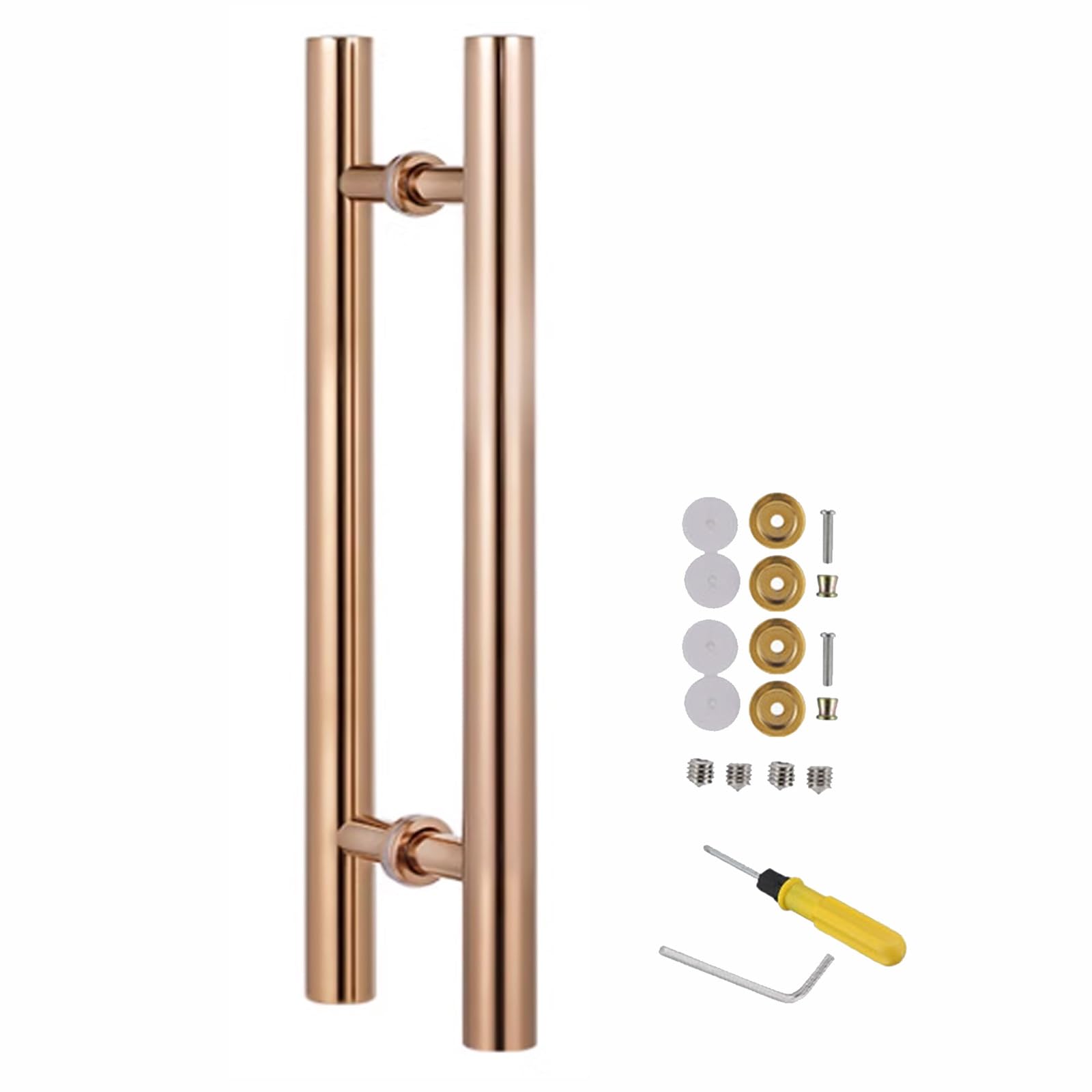 Poignée de porte de grange acier inoxydable 304 longue pour système coulissant intérieur et verre