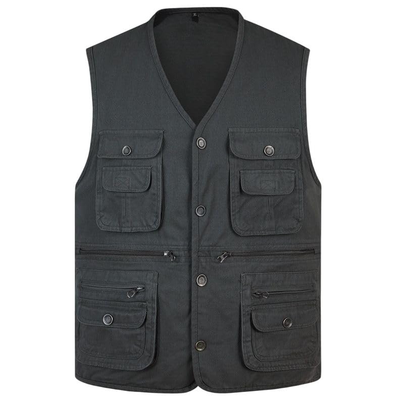 Veste sans manches homme coton avec plusieurs poches taille M