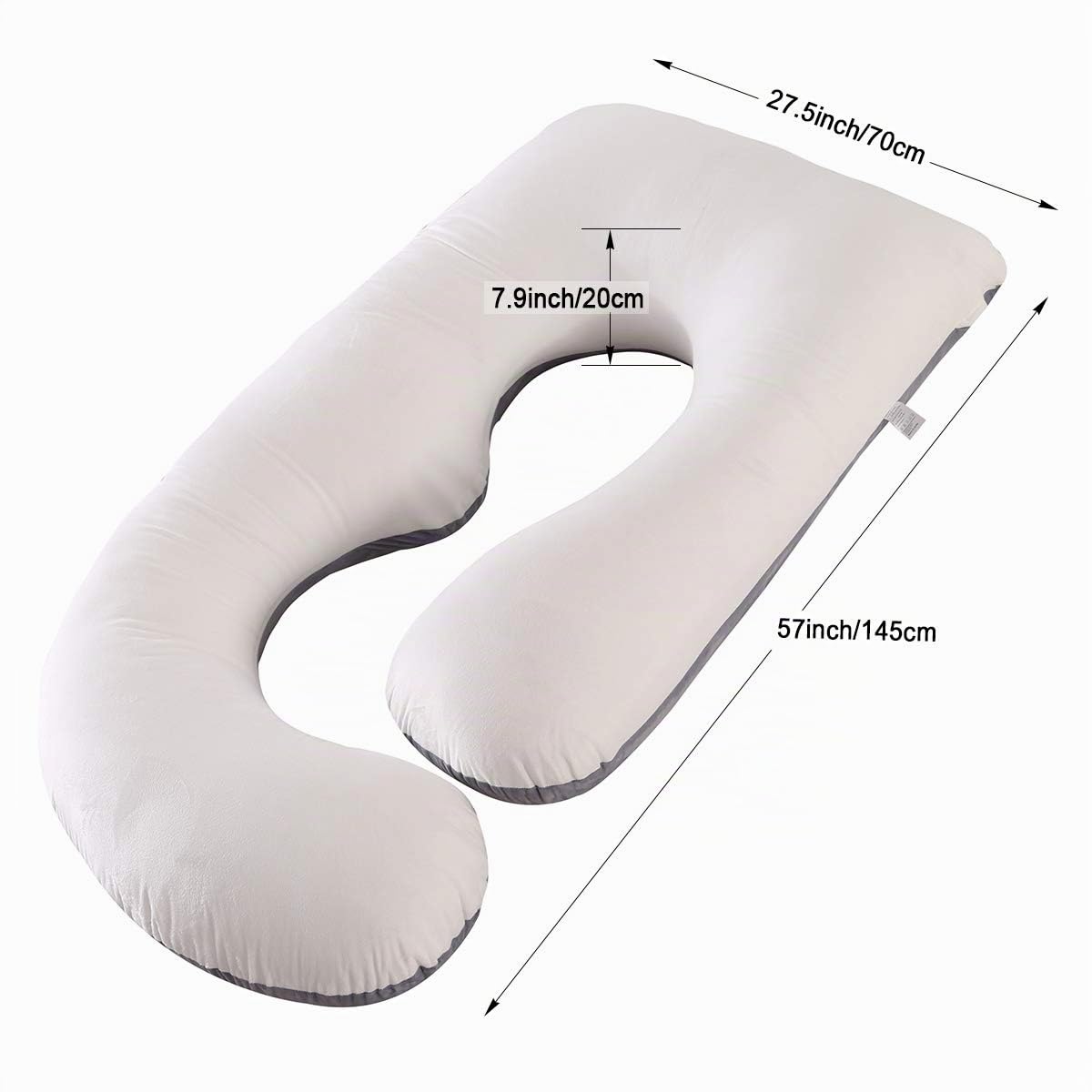 SHANNA Schwangerschaftskissen U Förmiges XXL,Gross Stillkissen Seitenschläferkissen, U Form Körperkissen mit Abnehmbarem und Waschbarem Bezug,70 * 145CM Pregnancy Pillows