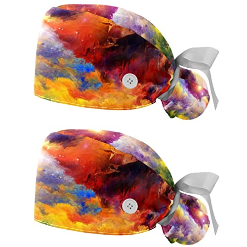 Chapeaux de travail JDEZ galaxie : lot de 2 casquettes de travail respirantes mixtes