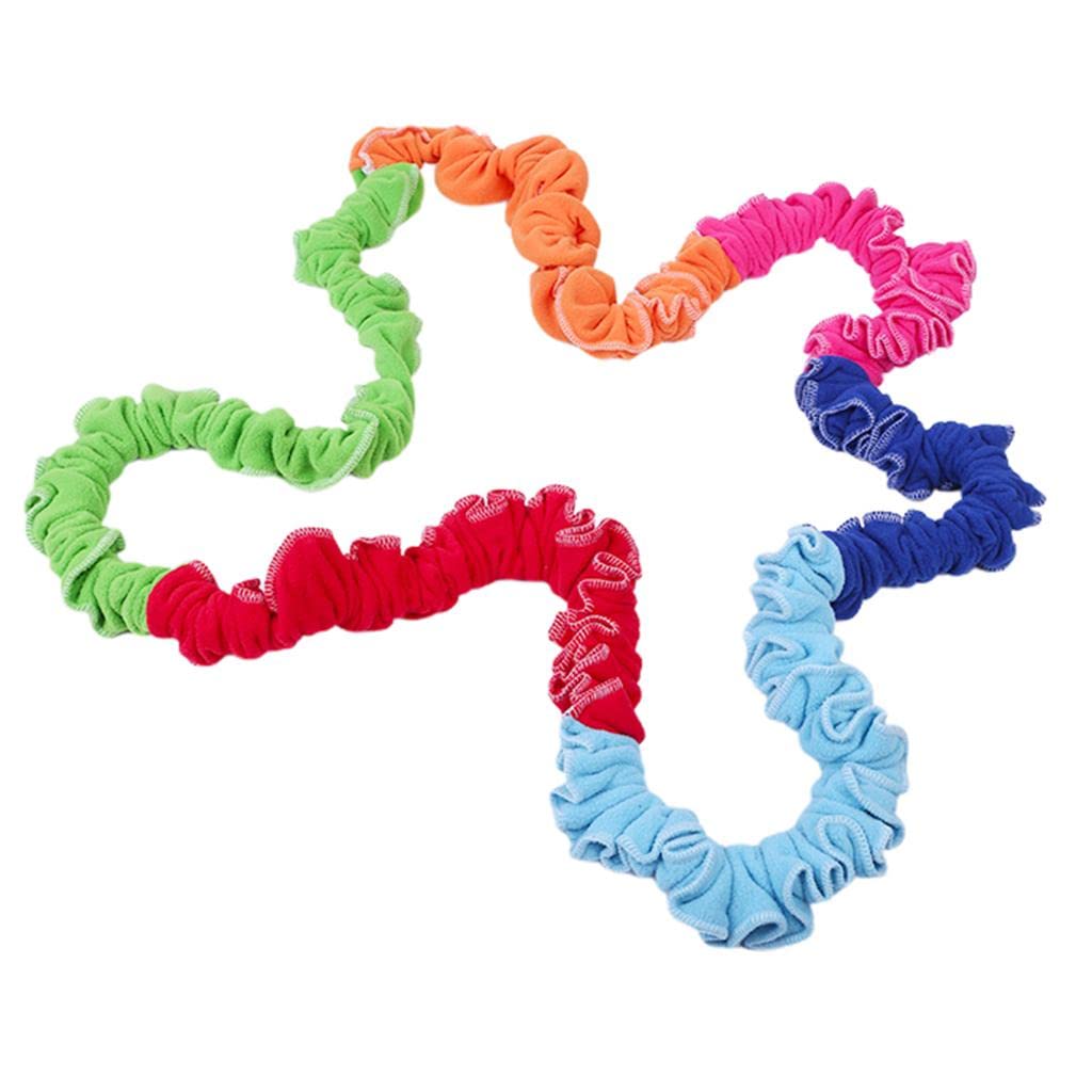 Cooperative Band Elastico Tubo Doppio in Lattice Rivestito in Velluto Anello per Movimento Creativo attività di Gruppo Gioco Cooperativo Adatto a