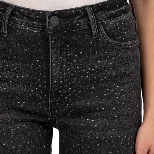 KUT from the Kloth Women's Meg High-Rise Fab Ab Wide Leg Raw Hem in Illuminated3