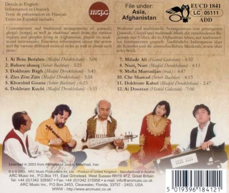 Songs from Afghanistan - Afghan Ensemble, Jooya,Z, Golest