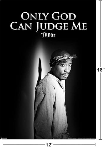 Miniatura 4 de Pósteres Tupac de 2 paquetes con texto en inglés "Only God Can Judge Me 90", póster de rapero de hip hop, para habitación, estética, mediados de los