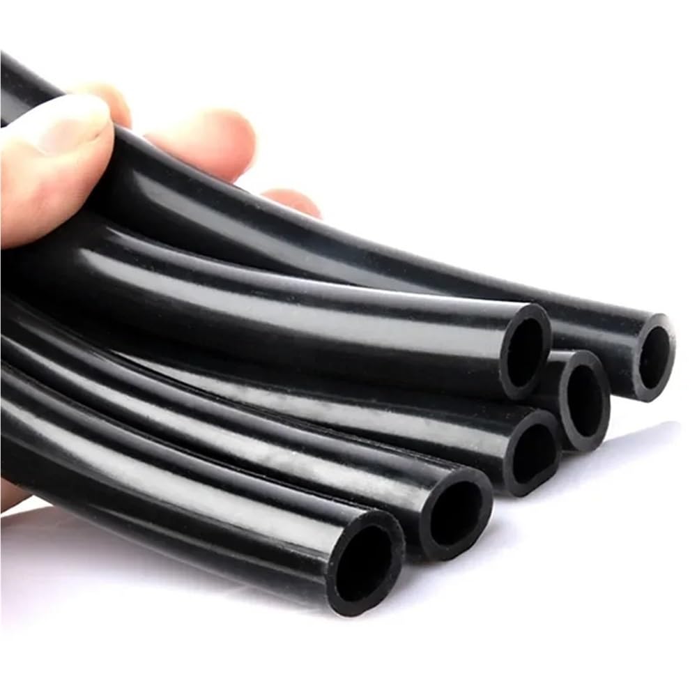 Manguera de goma suave for bomba de aire de acuario Flexible de 5 metros, tubo de silicona negro, manguera resistente al aceite a prueba de presión, 1 unidad(10MM*7MM)