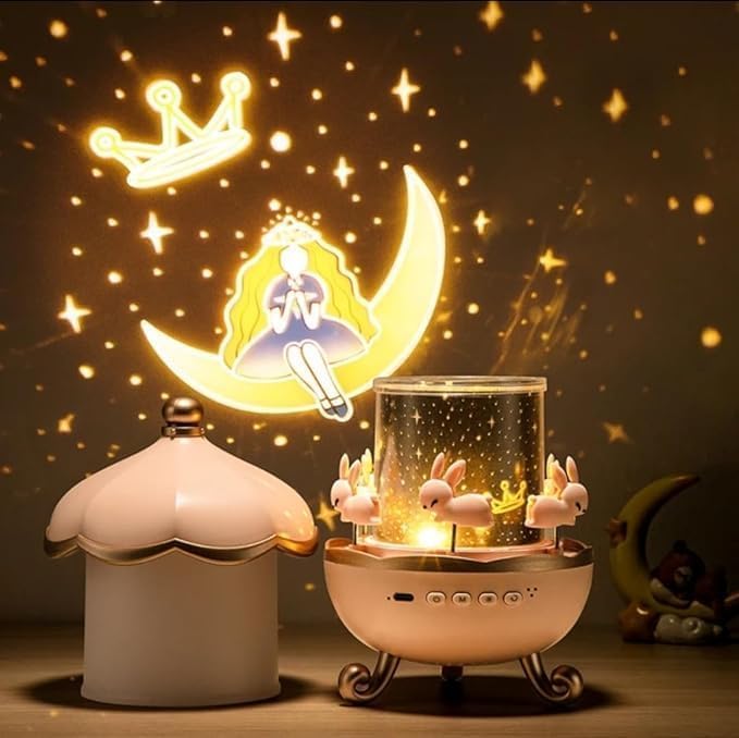 Image of Galaxy Projector Light with Tripod Stand, Earth and Moon Projection, USB Powered, Adjustable Angle, Space Theme Room Decor (Animal Projection)