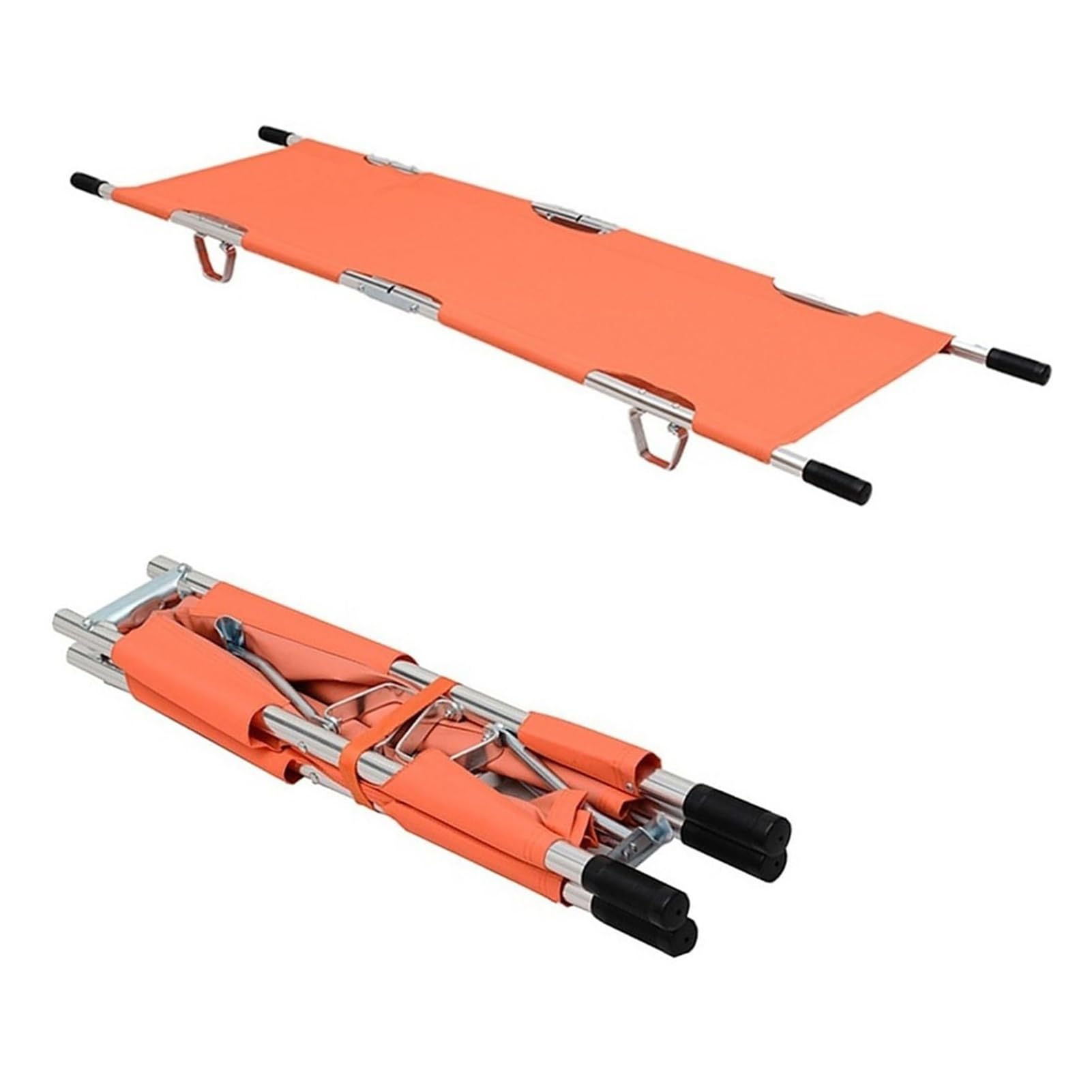 SGKOMN Folding Stretcher - Portable Medical Stretcher, Folding Aluminum Alloy Stretcher, First Aid Ambulance Stretcher, for Hospital Clinic Home Mobile Injured, 205 * 55 * 13cm