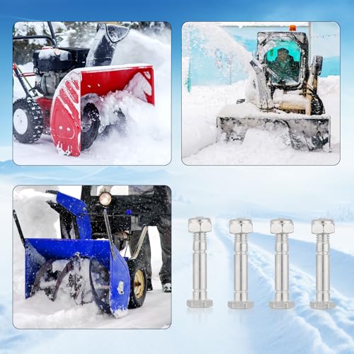 lasuroa 4 Pack 51001500 Scherschrauben und Muttern für Schneefräsen, Schermuttern Scherstifte für Schneefräse Scherschrauben für Schneefräsen für Ariens Schneefräsenteile