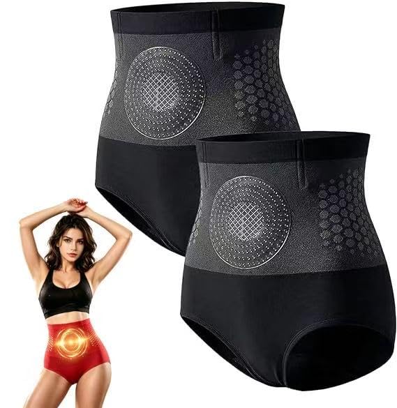 Lepmbt Moringa & Berberine 4-in-1 Micro-Particle Sculpting High-Waisted Shorts for Women 2-Pack Tummy Control & Hip Lifting Yoga Shapewear Breathable Thermogenic Workout Bottoms