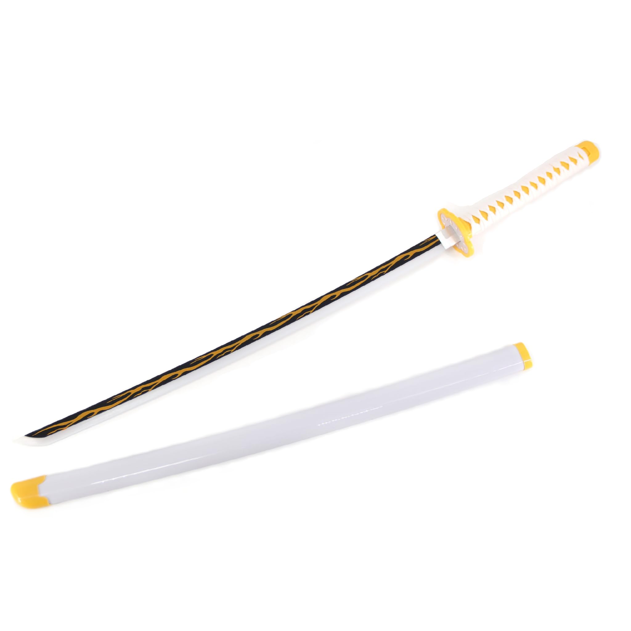 Cosplay Prop Replica Demon Slayer Tanjiro LED Light Up Sword USB C Rechargable 40 Inch Wood & Plastic (Zenitsu)