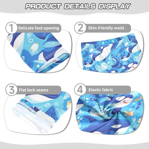 Killer Whale Blue Toddler Baby Girl Basic Leggings Soft High Waisted Yoga Pants Gym3