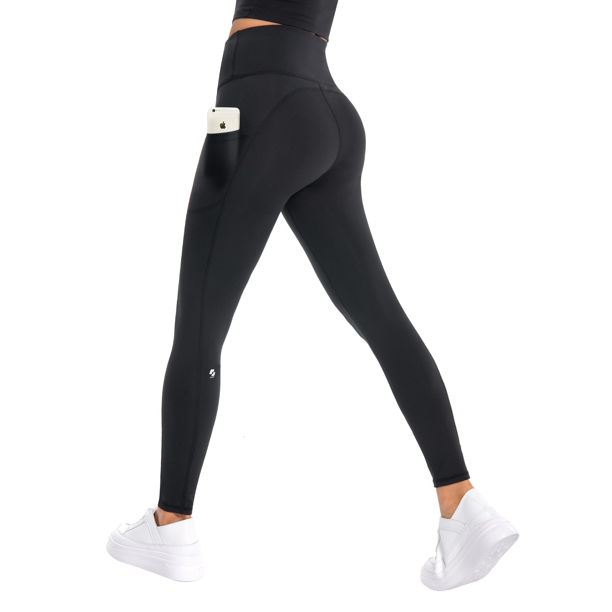 GymCope Leggins Deportivos Mujer, Mallas Deporte Cintura Alta, Leggings Push up Pantalones Yoga Pants Elásticos Control de Barriga con Bolsillo para Pilates, Gym, Fitness, Danza, Gimnasio, Running