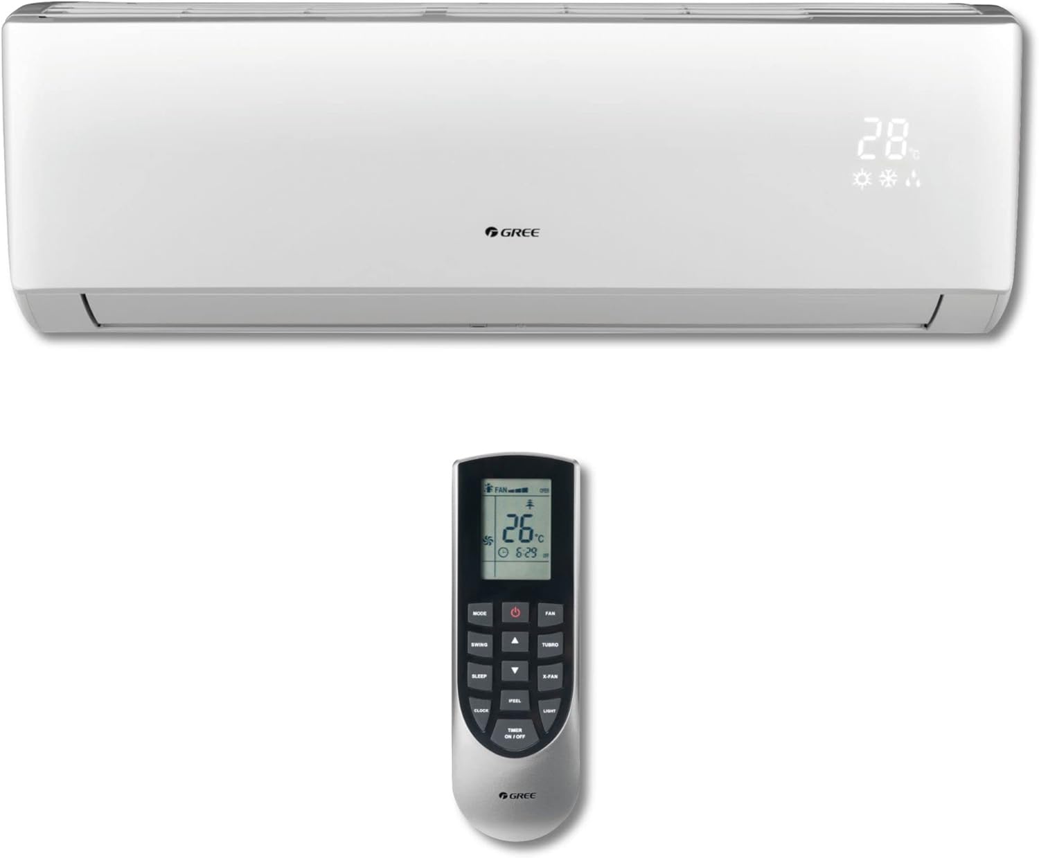 Gree R32 42,000 BTU Multi21+ Dual-Zone Wall Mount Mini Split Air Conditioner Heat Pump 208/230V SEER 21 (24-24)
