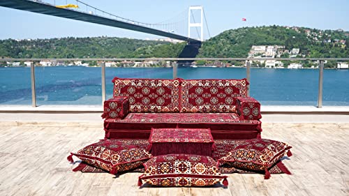 20,3 cm rote authentische arabische Sitzmöbel, Bodensofas, Bodensofas,...