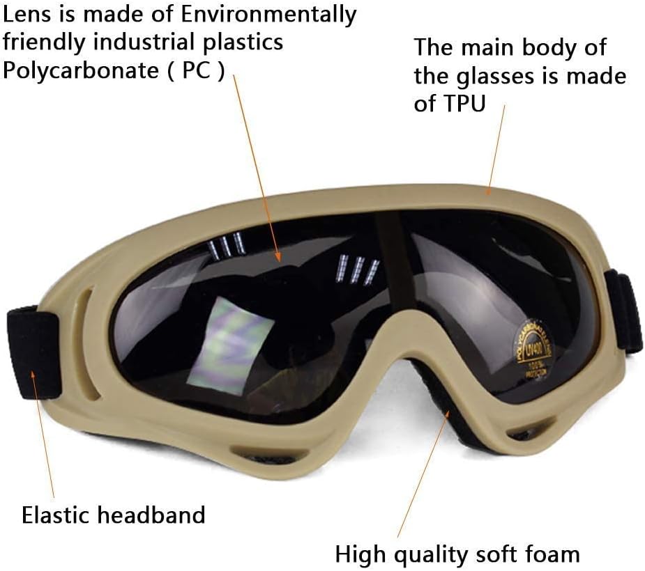 Airsoft Protective Gear Set, Half Face Mesh Mask with Ear Protection and Goggles for Adult Men Women BBS Paintball Shooting CS Survival Games Cosplay